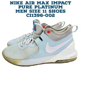 Nike Air Max Impact Pure Platinum Men Size 11 Shoes CI1396-002
